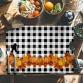 thumbnail image 6 of Thanksgiving Placemats Set of 6 Pumpkin Maple Leaf Heat Insulated Linen Place Mats, Washable Stain-Proof Table Mats for Dining Tables Holiday Decor 13x19inch, 6 of 9
