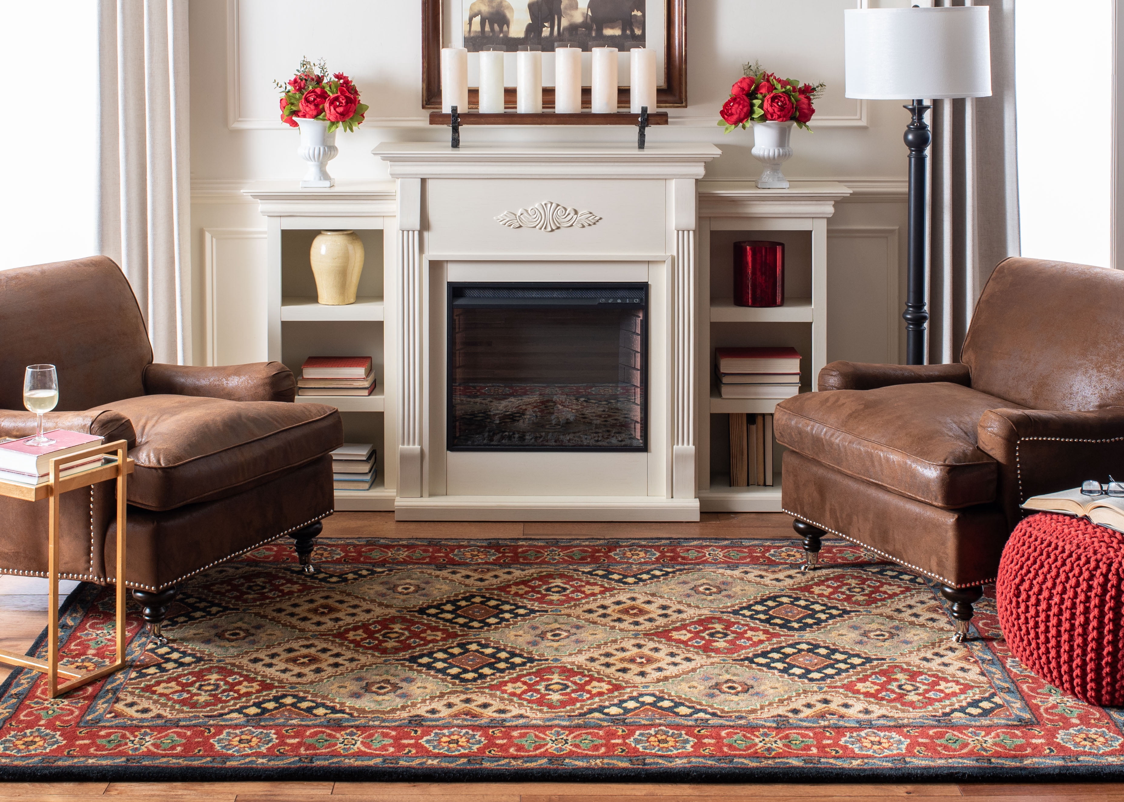 Safavieh Heritage Petar Oriental Area Rug, Red/Beige, 6' x 6' Square