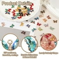 thumbnail image 3 of Uxcell 10Pcs Encanto de Mariposa de Rhinestone Cubic Zirconia Cristal Verde Brillante, 3 of 7