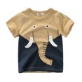 thumbnail image 2 of Kkkded Toddler Boys Cotton T-Shirts Summer Crewneck Pullover Bottoming Tops Kids Boys Short-Sleeved Tees Shirts for 2-7 Years, 2 of 9
