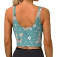 thumbnail image 4 of Picia Teal Mama Llama Sports Bra for Women,Padded Strappy Sports Bras Medium Support Yoga Bra with Removable Cups,Running Yoga Bra-XX-Large, 4 of 9
