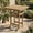 Brown, variant on Panapinka Outdoor Counter Height Bar Dining Table, HDPE Wood Grain Tall Bar Table, 39.6" High Square Pub Table, Cocktail Bistro Table Fits, for Patio, Garden, Poolside, Balcony & Yard