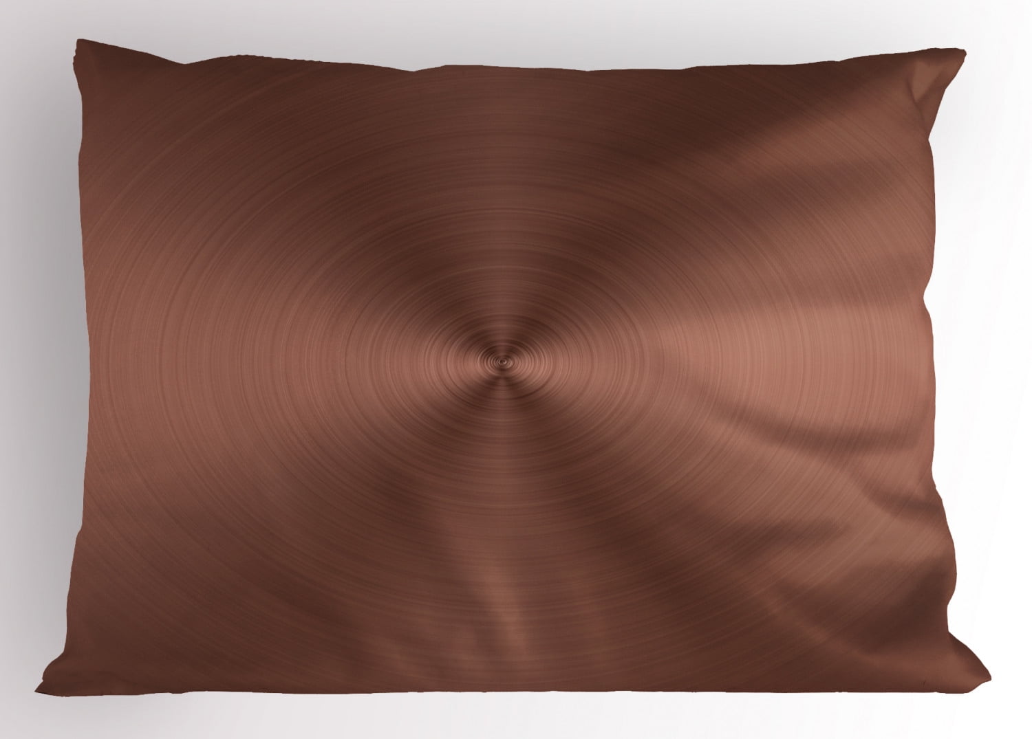 Copper Pillow Sham Circle Copper Steel Texture Inspired Radial and