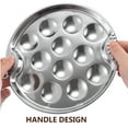 thumbnail image 5 of OUNONA Stainless Steel Escargot Serving Plate Set - Wear-Resistant Baking Tray for Snails, Conch, Oysters and Seafood, 5 of 8