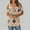 H_ Khaki, variant on Olyvenn Women's V Neck Tunic Top Floral Print Cold Shoulder Tshirt Short Sleeve Casual Blouse for Leggings Beige XL