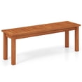 thumbnail image 1 of Costway 1 PCS 2-Person Outdoor Wood Bench with Slatted Seat, Front Porch Dining Seating Furniture, 1 of 9
