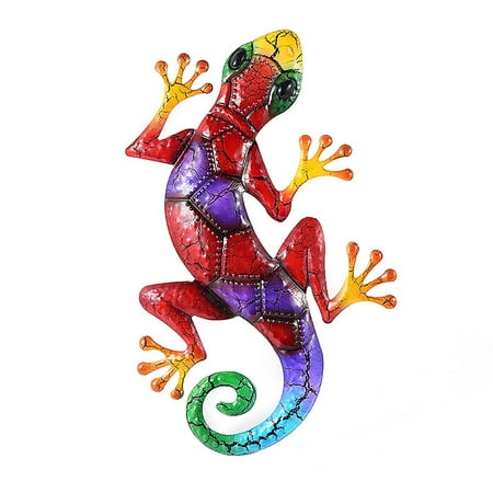 Yocowu Gecko Figurine - Lizard Sculptures Outdoor Metal Hanging Gecko