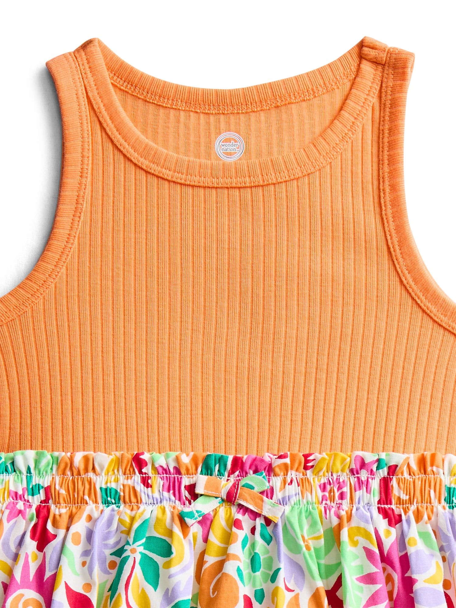 Wonder Nation Toddler Girls Printed Tank Dress, Sizes 12M-5T