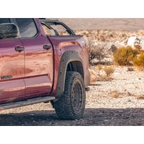 Bushwacker by RealTruck Pocket/Rivet Style Rear Fender Flares | 2-Piece Set, Black, Smooth Finish | 30054-02 | Compatible with 2022 - 2024 Toyota Tundra