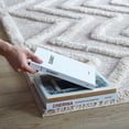 thumbnail image 6 of Modway Pathway Abstract Chevron 5x8 Shag Area Rug in Ivory and Light Gray, 6 of 7