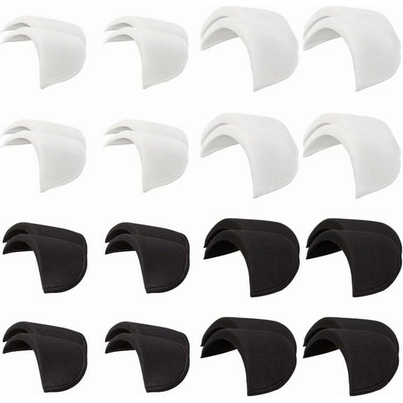 16 Pairs 2Sizes Shoulders Pads Sewing Set-in Shoulder Pads Sew on Sponge Shoulder Pads for Blazer Coat Clothes Jacket Dress Garment Accessories (Black White) Multi-color