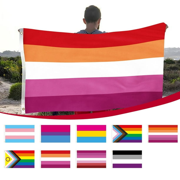 Xihbxyly Almacén. Bandera Bandera Progreso Banderas Lgbt 3X5 Exterior Bisexual Todo Inluido Bandera Banderas Poliéster Resistentes Deco Bisexual Lesbianas