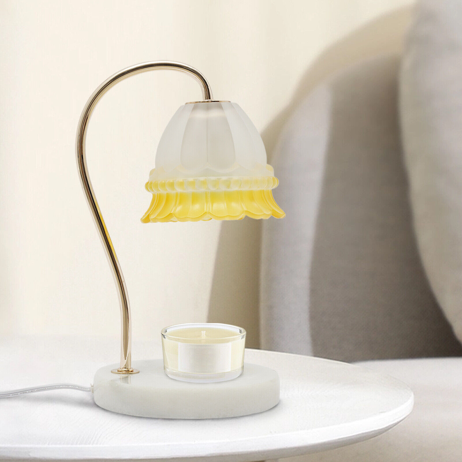 Candle Lamp Electric Warmer Candle Light Table W/ Timer 2/4/8h 35W