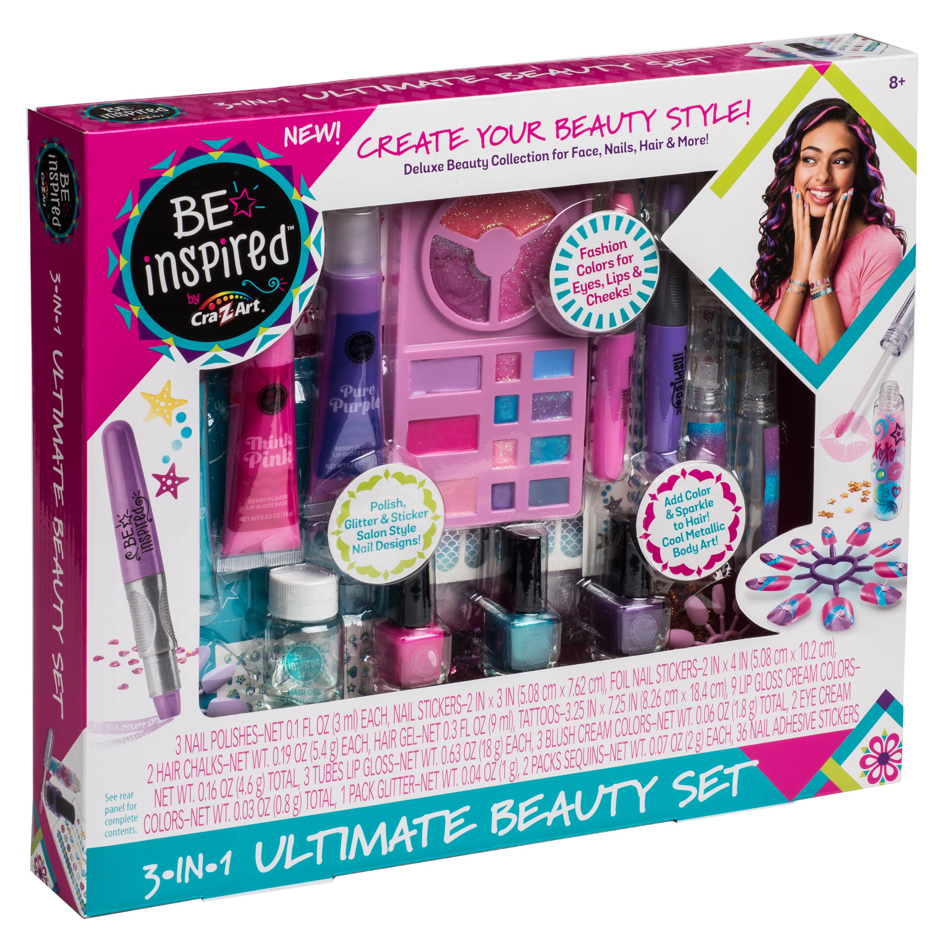 Cra-Z-Art Be Inspired 3-In-1 Ultimate Beauty Set - Walmart.com