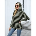 thumbnail image 7 of TEMOFON Women's Hoodies with Pockets Long Sleeve Pullover Sweatshirts Casual Fall Winter Striped Hoodie Tops, 7 of 7