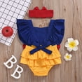 thumbnail image 2 of TheFound Baby Jumpsuit Suit Bow Hairband Decoration Comfortable Romper Set, 2 of 8