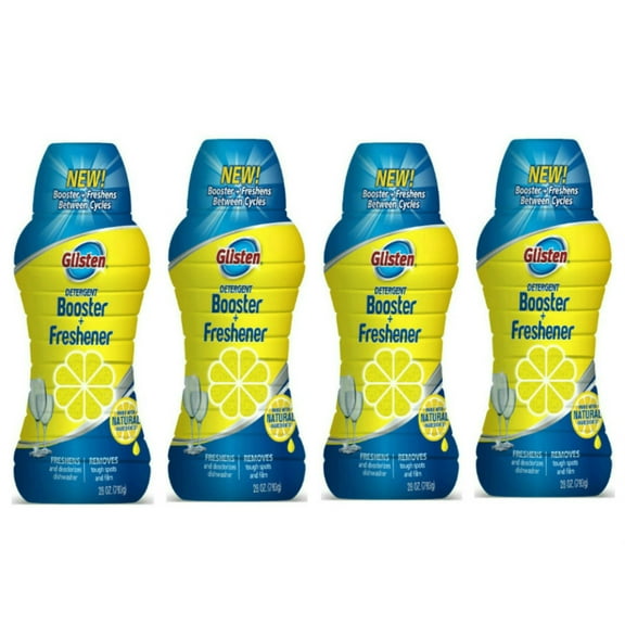 Glisten Dishwasher Detergent Booster   Freshener, 28 oz, 4 Bottles