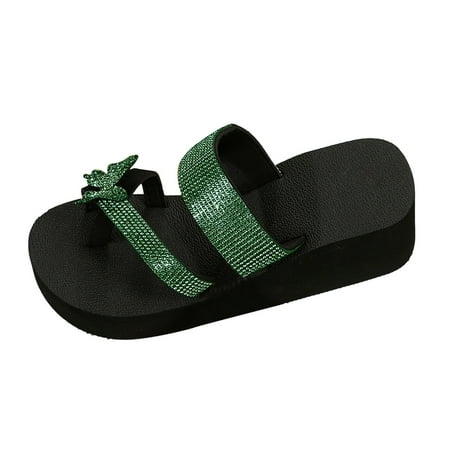 

Blphud Womens Shoes Trending Summer Shoes for Women 2024 Casual Slip on Shoes Women Women s Platform Sandals Platform Slip on Soft Sole Studded Shoes Summer Wedge Side Cut out Shoes Green 38