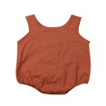 thumbnail image 1 of Summer Newborn Baby Girl Boy Clothes Cotton&linen Romper Bodysuit Outfits Set, 1 of 5