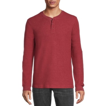 3-Pack Men's Dry Fit Henley Shirts, Long Sleeve, Lightweight, Gym Workout Tees