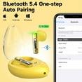thumbnail image 6 of True Wireless in-Ear Earbuds, aigo Bluetooth 5.4 Headphones ,32H Long Playtime with Charging Case,USB C Charge,IPX4 Waterproof for Android IOS Workout,Yellow, 6 of 9
