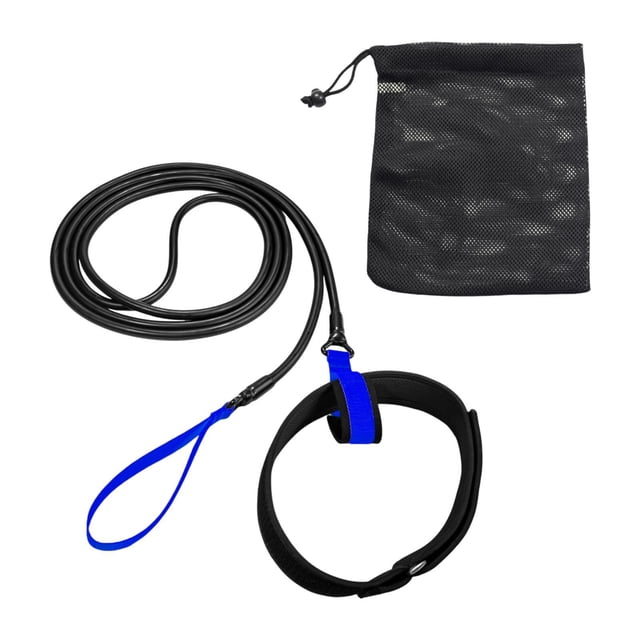 koolsoo Ceinture de Résistance à la Natation Équipement Réglable Ceinture d'Entraînement Portable à l'Élastique Grande Capacité 4m Bleu