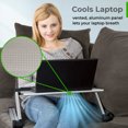 thumbnail image 2 of WorkEZ Executive Laptop Stand for Desk Adjustable Height computer lap desk for laptop aluminum laptop cooling stand adjustable laptop desk for bed portable laptop stand ergonomic laptop holder desk, 2 of 8