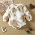 thumbnail image 2 of Aayomet Baby Rompers Girl Fall Baby Boy Girl Outfit Santa Claus Long Sleeve Shirt Romper Onesie My First Christmas Fall Winter Clothes,Khaki 12-18 Months, 2 of 3