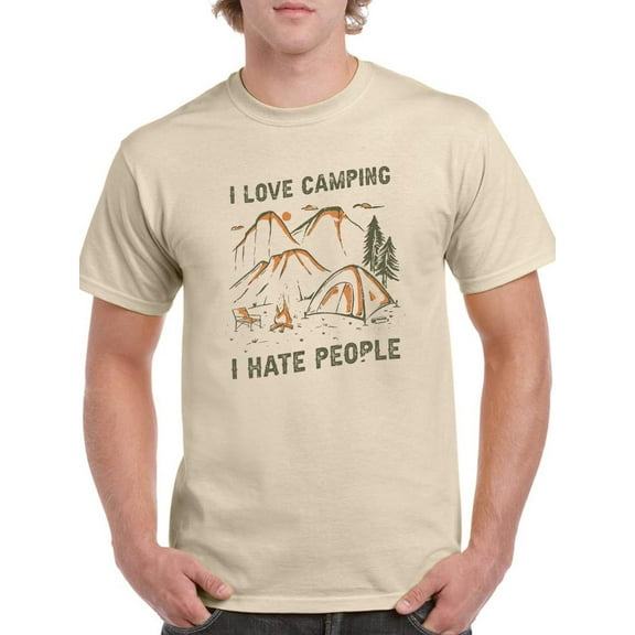 Love Camping Hate People T-Shirt Men -Smartprints Designs, Male Small