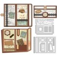 thumbnail image 1 of Cartera de almacenamiento para troqueles DELORIGIN Vintage Label, 2 juegos, 1 of 7