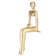 thumbnail image 4 of Estatua sentada de decoración dorada, escultura artística abstracta coleccionable de resina, escultura de escritorio, decoración de mesa para decoración del hogar, 4 of 5