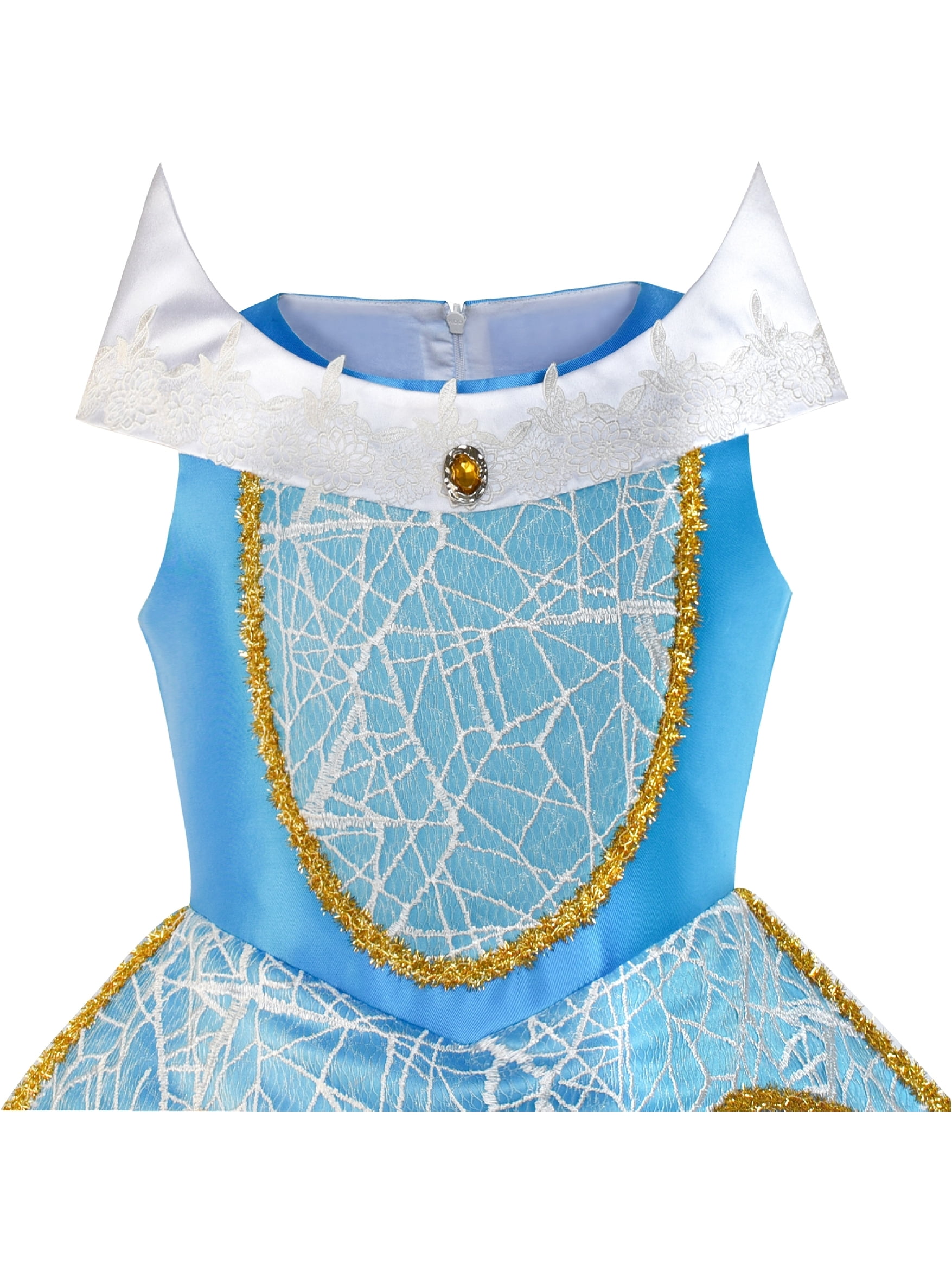 Princess Aurora Costume Briar Rose Accessories Crown Magic Wand Size 5-12 