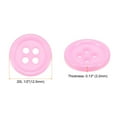 thumbnail image 2 of Uxcell 10Pcs 20L Botones de costura 1/2" (12.5mm) Redondos planos de resina de 4 agujeros para costura de ropa y bricolaje, Rosa, 2 of 5
