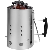 Waaoon-Charcoal Chimney BBQ Chimney Starter For Outdoors Grilling Quick Rapid Fire with Safety Handle Black