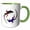 Green/White, variant on 3drose, Beautiful Lizards in Purple Blue and Green, 11oz Mug