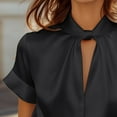 thumbnail image 6 of LIZUOJUNF Womens Tops Dressy Ruffle Sleeve Tops Summer V Neck Dressy Casual Blouse Basic Tshirts 2025 Fashion Clothing, S, 6 of 7