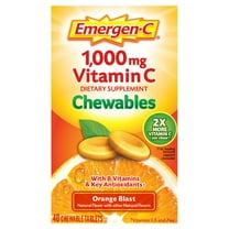 Emergen-C Vitamin C Dietary Supplement Chewables, Orange Blast, 40 Ct