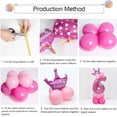 thumbnail image 5 of Globos con números gigantes de 32 pulgadas, decoración de globos con números de helio para fiestas, cumpleaños (número rosa 6), 5 of 5