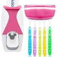 thumbnail image 1 of WAYCOM Dust-Proof Automatic Toothpaste Dispenser Toothpaste Squeezer Kit (Pink), 1 of 8