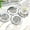 4"4p, variant on Glass Mirrored Coaster, Crushed Diamond Round Cup Mat Decor for Bar Table