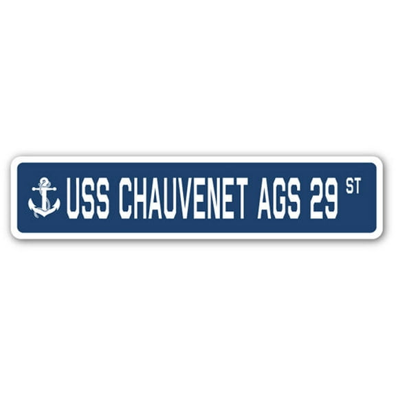 USS CHAUVENET AGS 29 Street Sign us navy ship veteran sailor gift