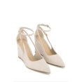 thumbnail image 2 of Women's Pointed Toe Double Ankle Strap Wedge Pumps, 2 of 6