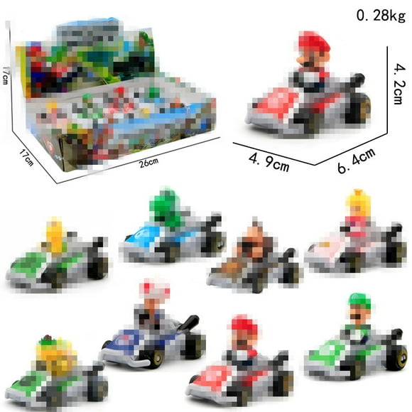 Super Mario 8 kart scooter racing bumper car doll hand-made peripheral ornaments