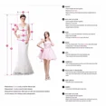 thumbnail image 4 of Vestidos de dama de honor largos de color rosa, vestido de fiesta de graduación con tirantes finos y escote en V transparente, vestido de invitados de boda sin espalda con abertura 2025, 4 of 5