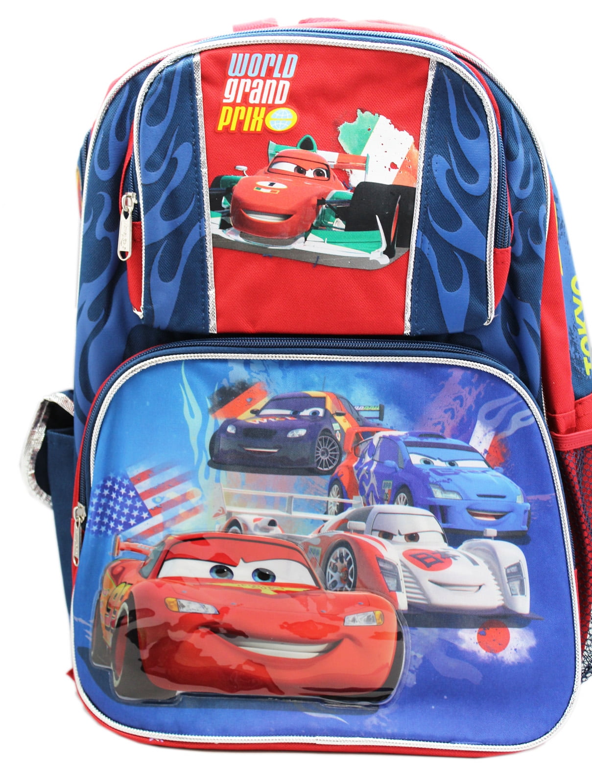 Disney Cars Black Backpack School Book Bag Backpack 16" for Kids 