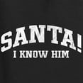 thumbnail image 6 of Wild Bobby Vintage Movie Quote Santa! I Know Him Women Racerback Tank Top, Black, Small, 6 of 6