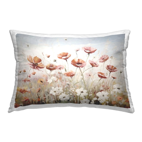 Stupell Industries Mixed Poppies Meadow Decorative Printed Throw Pillow Design by Ramona Murdock