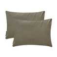 thumbnail image 6 of Taupe Luxury Lumbar Pillow Cover 12"x14" | Pack of 2 Modern Velvet Oblong Pillow Cover Solid | Plain Solid Pillowcases for Bed, Couch & Sofa, Modern Home Décor - Taupe Velvet Dream, 6 of 9