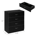 thumbnail image 4 of GZXS 4 Drawer Dresser for Bedroom, Small Chests of Drawers, Small Nightstand for Closet, Hallway, Living Room, Black, 4 of 7