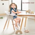 thumbnail image 4 of Fodoss Trona De Madera 3 En 1 para Bebés Y Niños Pequeños,Trona Infantil Convertible Fácil De Limpiar,Silla De Diseño Moderno para Comer De Bebe, 4 of 5